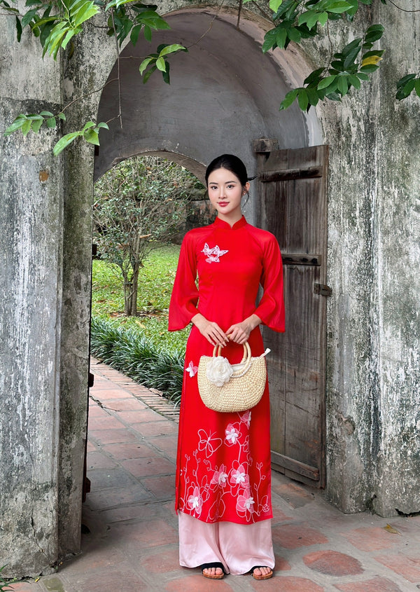 Modernized Ao Dai With Butterfly Motif