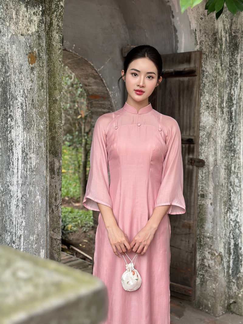 2 Layers Pink Ao Dai