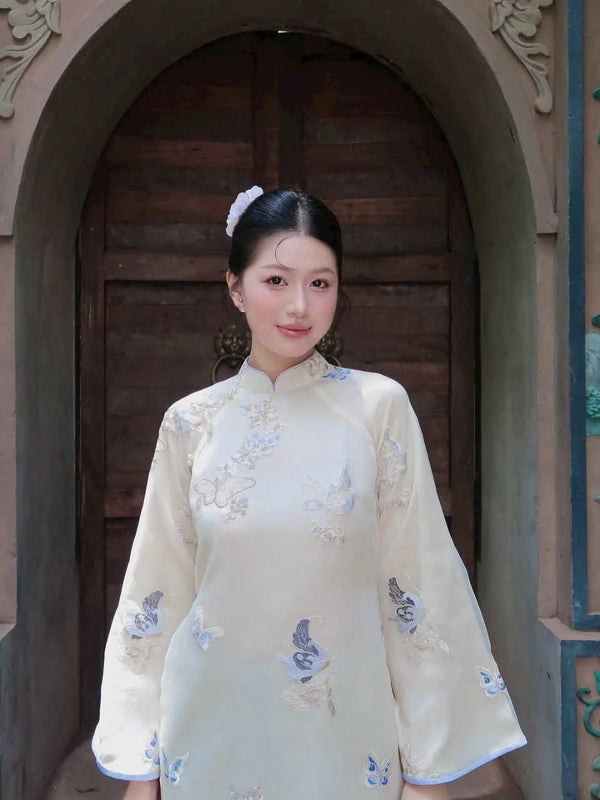 Dien Phuc Embroidered Silk Modernize Ao Dai