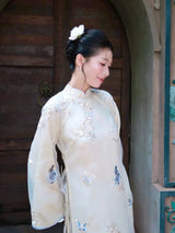 Dien Phuc Embroidered Silk Modernize Ao Dai