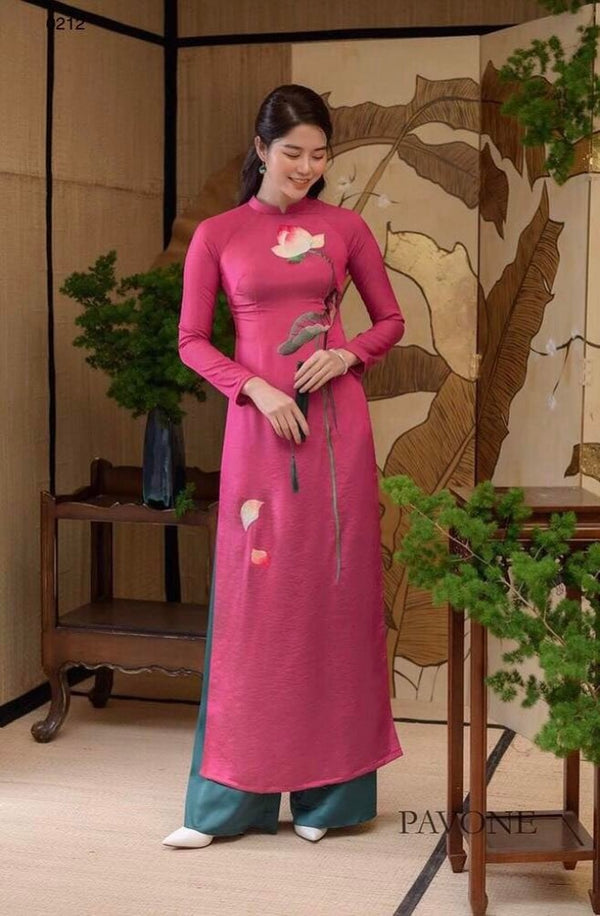 Vietnam Traditional Ao Dai | Ao Dai Truyen Thong Theu Hoa