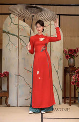 Vietnam Traditional Ao Dai | Ao Dai Truyen Thong Theu Hoa