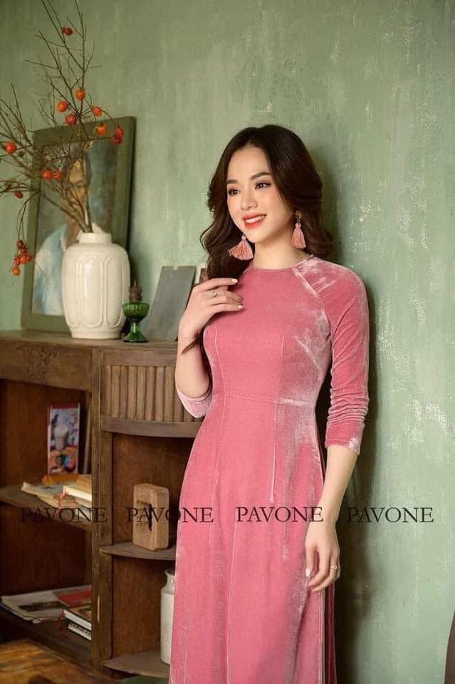 Vietnam Traditional Ao Dai | Ao Dai Nhung Co Tron