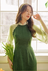 Vietnam Modernized Ao Dai | Ao Dai Phoi Voan Hoa