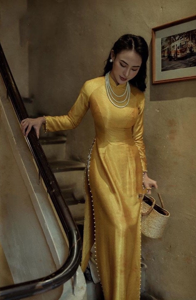 Vietnam Traditional Ao Dai | Ao Dai Truyen Thong Lua Van Go