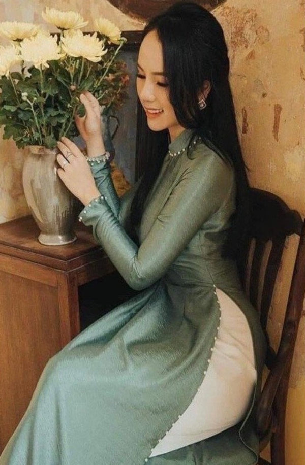 Vietnam Traditional Ao Dai | Ao Dai Truyen Thong Lua Van Go
