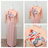 Vietnam Traditional Ao Dai | Ao Dai Truyen Thong Theu Hoa