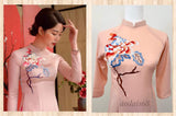 Vietnam Traditional Ao Dai | Ao Dai Truyen Thong Theu Hoa